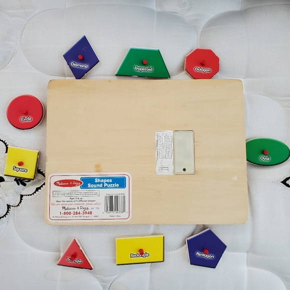 Set of 3 Melissa and Doug Puzzles Animals-Shapes-Clock - Picture 5 of 10